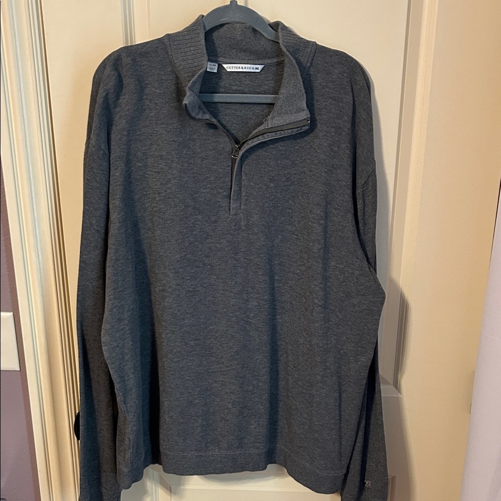 Cutter & Buck Men's Gray Zip-Up Sweater
#0026
